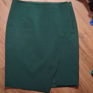 White House Black Market Deep Green Pencil Skirt